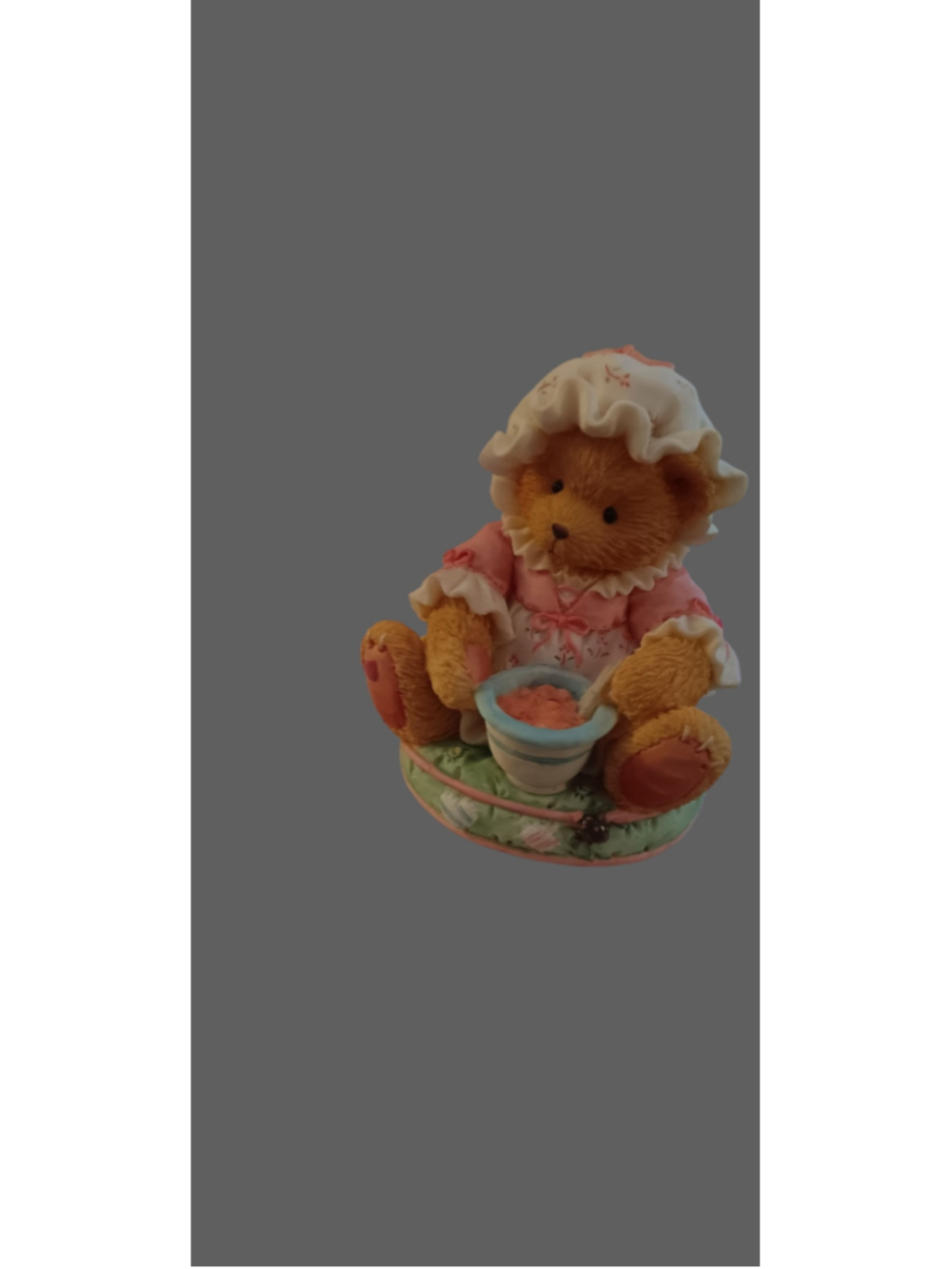 NIB Cherished Teddies Little Miss Muffet Figurine Pink Beige 624799